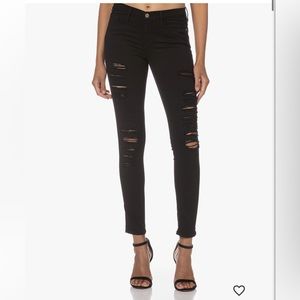 FRAME Le Skinny de Jeanne black distressed jeans size 28, lightly worn